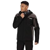 Acabado impermeable duradero. Regatta Wentwood IV Chamarra técnica 3 en 1 con Capucha Impermeable y Transpirable con Interior híbrido Aislado para Hombre, Hombre, Color Black/Magnet, tamaño Medium
