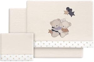 Danielstore - Juego Sabanas Cuna 60x120 cm | Sabana Cuna Coralina, Cálida | Incluye Sabana Bajera, Encimera y Funda de Almohada | Ideal para Invierno