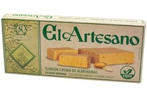El Artesano - Turrón Crema de Almendra Artesana 150g, Apta para Veganos, Textura Cremosa y Sabor Suave a Almendra, Delicioso y Natural, Ideal para Postres o como Snack Saludable