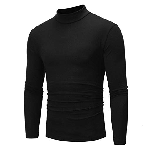 Preisvergleich Produktbild UFODB Langarmshirt Flexibilität Hoher Kragen Shirt,Männer Einfarbig Slim Fit T-Shirt Top