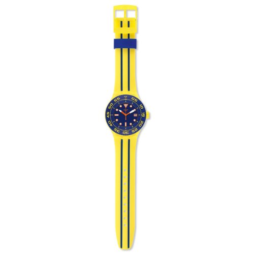 Swatch Herren-Armbanduhr XL Scuba Libre Playero Analog Quarz Silikon SUUJ400 Swatch Herren-Armbanduhr XL Scuba Libre Playero Analog Quarz Silikon SUUJ400