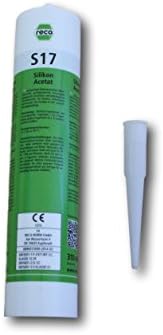 RECA Wetroom Standard Silicone Clear 310 ml Cartridge, Premium Quality |fensterverglasung Silicone Caulk in the Bathroom, Shower, External | heat-resistant, hochtemperatur| Sanitary Sealant for Joints