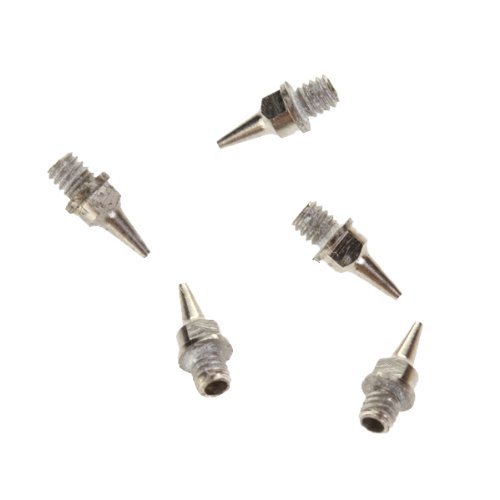 Gazechimp 5er/set 0,2 mm Airbrush Düse + 5x Edelstahl Nadel 0,2 mm für Airbrush Pistole - 5