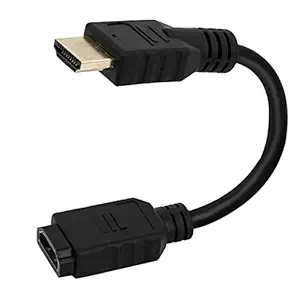 Storite High Speed HDMI Male to Female Swivel Adapter HDMI Extension Cable for Google Chrome Cast - (10cm-100mm) (Black)