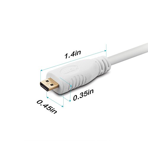 Micro HDMI auf VGA, J&D Goldbeschichteter Micro HDMI auf VGA Konverter inkl. Audio – Weiß - 5
