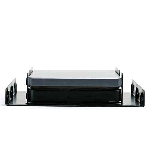 CSL – 2,5″ Dual Einbaurahmen 2x HDDs oder SSDs | 3,5″ auf 2,5″ | kompatibel für bis zu 2 Festplatten in 2,5″ (6,4cm) Größe | inkl. Montagezubehör - 4