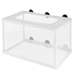 POPETPOP Fish Nursery for Aquarium-Fish Breeding Net Hang on Breeder Box,Fish Breeder Box for Hatchery-Large Size