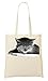 Produktbild Hipster Cat Wearing Glasses Funny Photo Artwork Tragetasche Einkaufstasche