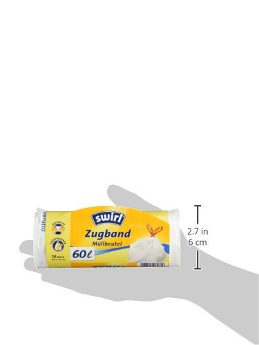 Swirl Müllbeutel mit elastischem Zugband, 10 Stück - 3