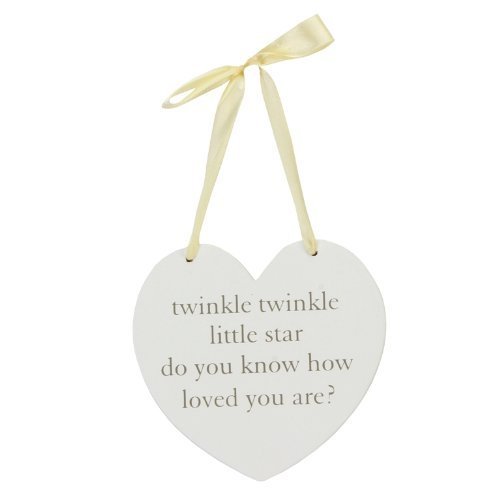 Heart Shaped Plaque Twinkle Twinkle