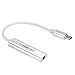 Produktbild HKFV Adapter Externe Typ C USB-Soundkarte USB C 3,5 mm Audio-Kopfhörer-Mikrofon-Adapter Stereo-Soundkarte (Silber)