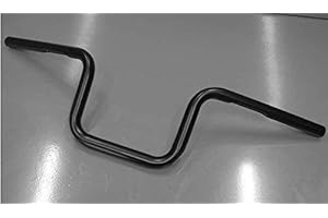 GZM Apehanger Bad - Manillar para moto Harley Custom Bobber Chopper de 1" (25 mm), color negro