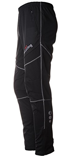 4Ucycling LAMBDA Lang Radhose für Herren Laufhose Fleece Überhose Sporthose Radsport Bekleidung Laufen Running Hosen - 2