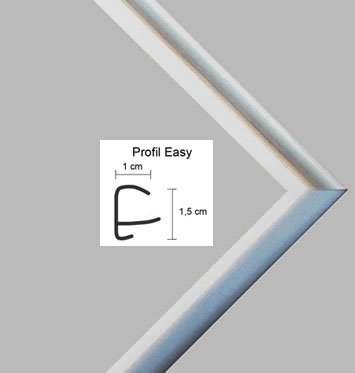 Easy Kunststoff Bilderrahmen 50×70 cm 70×50 cm Farbwahl: hier Silber mit Antireflex-Acrylglas - 3