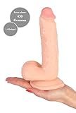 Deluxe Real Dong penis replica (430 grams), Dildo with beautiful acorn & suction cup