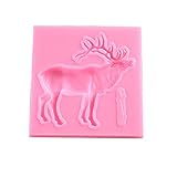 Ideal zur Kuchendekoration Vektenxi Dauerhafte Silikon Backform Deer Schokolade Fondantform Seife Formen Silikon Backformen