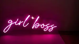 #girlboss neon sign (8*18 inches) Neon LED Light, Decorative Light for Room, Party and Bar comes with a brightness controller and adaptor