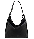  Freyday 2in1 Damen Handtasche Rucksack Designer Luxus Henkeltasche aus 100% Echtleder (Schwarz)