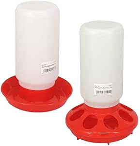 GarPet Geflügel Futterautomat & Tränke Im Set – 1 Kg/1 Liter, Mit Bajonettverschluss, Winterfest, Transparent, Für Hühner, Enten, Gänse