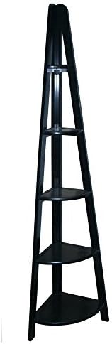 5 Shelf Corner Ladder Bookcase – Espresso Finish by Yu Shan CO USA Ltd