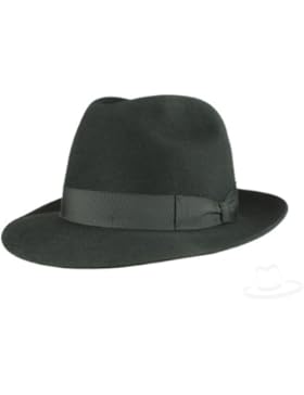 Borsalino Marengo Fedora Filzhut aus Kaninchenhaarfilz - schwarz