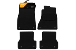 FSW - Tailored Mats - Fits AUDI A6 2011-2018 - Black Carpet - Anti Slip Mat - Non Slip Car Floor Mat, Fitted With Clips & Granulated Backing - 4Pc Floor Mat
