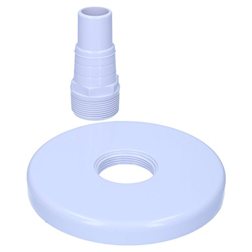 Saugplatte für Skimmer von SL247, zum Anschluss von Bodensaugern inkl. Schlauchtülle für 32/38mm Poolschlauch, passend für Miniskimmer mit einem Durchmesser von ca. 15,5cm - 7