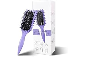 CFYYFC Curl Hair Brush, Lockenbürste, Curl Define Styling Brush, Curl Define Stylingbürste, Haarbürste zum Entwirren für Frauen (Lila)