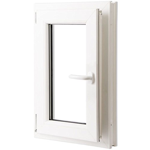 vidaXL Ventana Triple Acristalamiento Manilla Derecha PVC Blanco 500x750 mm