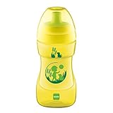 Lieferumfang und Details - MAM Sports Cup (330 ml), Kinderbecher ab 12+ Monaten, Teile mit anderen MAM Bechern kombinierbar, gelb, Artikelnummer: 66641420