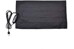 LUUKUP USB Reptile Heating Pad Mat with Temperature Control, Fits for Turtle, Snakes, Lizard, Gecko, Spider, Crawler - Safety Aquarium Tortoise Heat Mat Thermostat 17X23CM (8.5 watt) (Black)