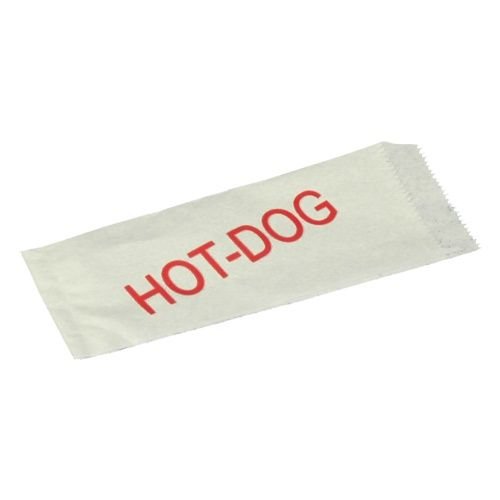 Einweggeschirr & Besteck 90048 1000 Hot Dog-Tüten, 21 x 8,5 cm, weiß / rot bedruckt