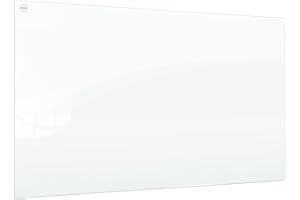 ALLboards Lavagna in Vetro Bianca Magnetica 100x80cm, senza Cornice, a Muro, Per Calamite Neodimio, Vetro Temperato