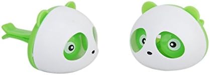 meyfdsyf 2Pcs Green Plastic Clips Panda Shape Car Air Fresheners Perfume