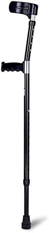 Crutches®Metallic Black Pair of Anatomic Soft Grip Closed Cuff Forearm Crutches