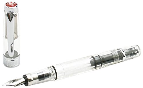TWSBI Diamond Clear 580 Plumín F, pluma estilográfica, de pistón, transparente