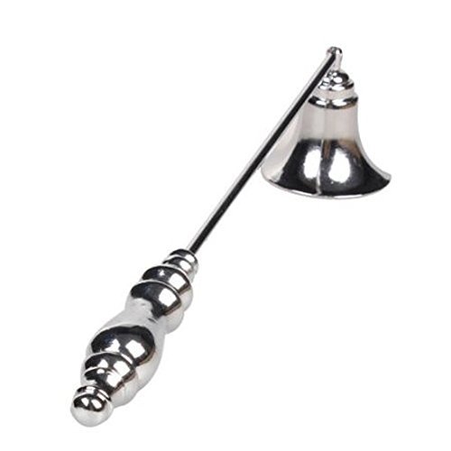dealglad® Edelstahl Put Kerze Flame Docht langer Griff Kerzenlöscher Glockenförmige