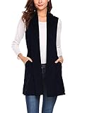 sommer weste damen lang ❤Einfaches und Stilvolles Strickjacke: Klassischer Stil, elegant，wird nicht veraltet sein