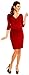 Zeta Ville - Women's Maternity Wrap V-neckline Empire Seam Pleated Dress - 001c (Crimson, 16)