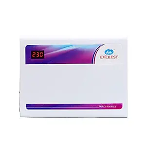 Everest 4 KVA Triple Booster Digital Model Voltage Stabilizer for AC Upto 1.5 Ton ?(Working Range : 90 V to 300 V),(White Color))