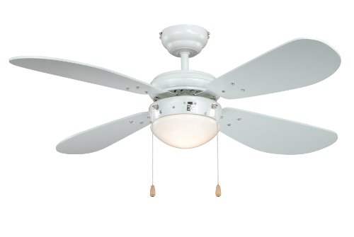 Deckenventilator CLASSIC, Flügelfarbe Weiß mit Beleuchtung