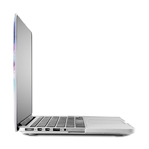 E-Tree MacBook Pro 13 Retina Hülle Schale, Ultra Slim Hartschale Tasche Cover Shell, Tastatur Abdeckung Schutzhülle für Apple MacBook Pro 13.3 Zoll mit Retina Display Modell:A1502 und A1425 – Blaues Blumen - 6