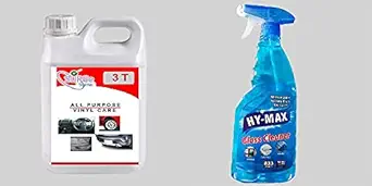 Dashboard Polish 5L (Brand:- 3T) + Glass cleaner (Brand:- HYMAX)