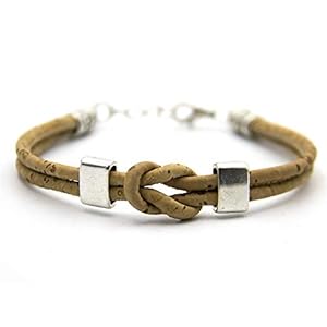 The Eco Owl Cork Bracelet, Bracelets, Natural Jewellery, Wood Bracelet, Wooden Yoga Charm, Bracelets for Women, Woman's Chain, Unisex, Vegan. BR 232 Natural