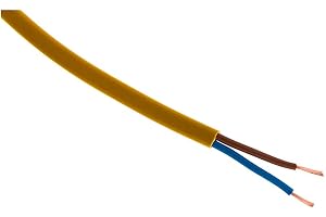 Zenitech 114517 strömkabel HO3VVH2-F 2 x 0,75 guld 5 m