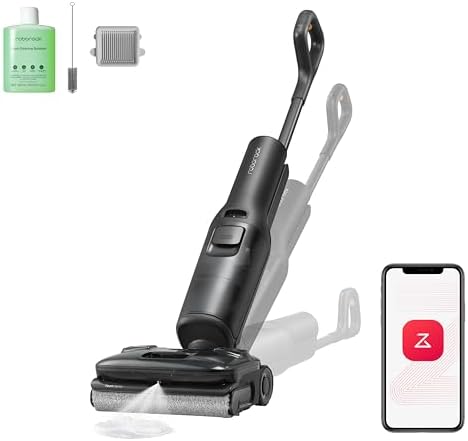roborock F25 ACE Pro Aspirapolvere Lavapavimenti Senza Fili, 25000Pa, JetFoaming Anti-Macchie, Rullo Anti-Groviglio, Design 180° a Piatto, Autopulizia Acqua Calda e Asciugatura, 60 min