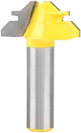 Miter Router Bit,45 Degrees 1/2"& 1/4"Shank Miter Router Bit Woodworking Cutter Frame Door Router Bit Tool (1/2)