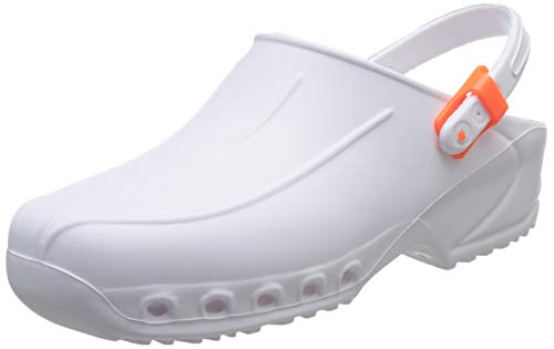 GiMa 26194 Ultra leggeri- Clogs mit Riemchen, 38, weiß, Paar