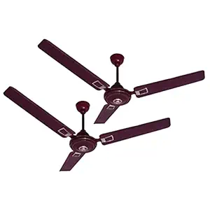 DIGISMART 1200 MM HIGH Speed 50 WATTS 380 RPM BEE Approved 5 Star Rated Pure Copper Bold Deco Anti DUST Coating Ceiling Fan Brown 4 Year Warranty Pack of 2