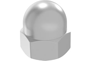 Tuerca ciega SECCARO M3, acero inoxidable V2A VA A2, DIN 1587, hexagonal, forma alta, 20 piezas